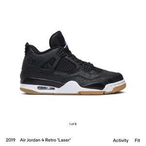 Jordan 4 Retro Laser black gum sneakers